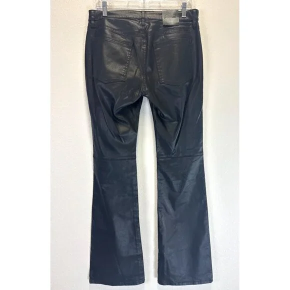 NWT Banana Republic Women's Low-Rise Bootcut Black Shiny Jeans Size 29/8 - Picture 4 of 12